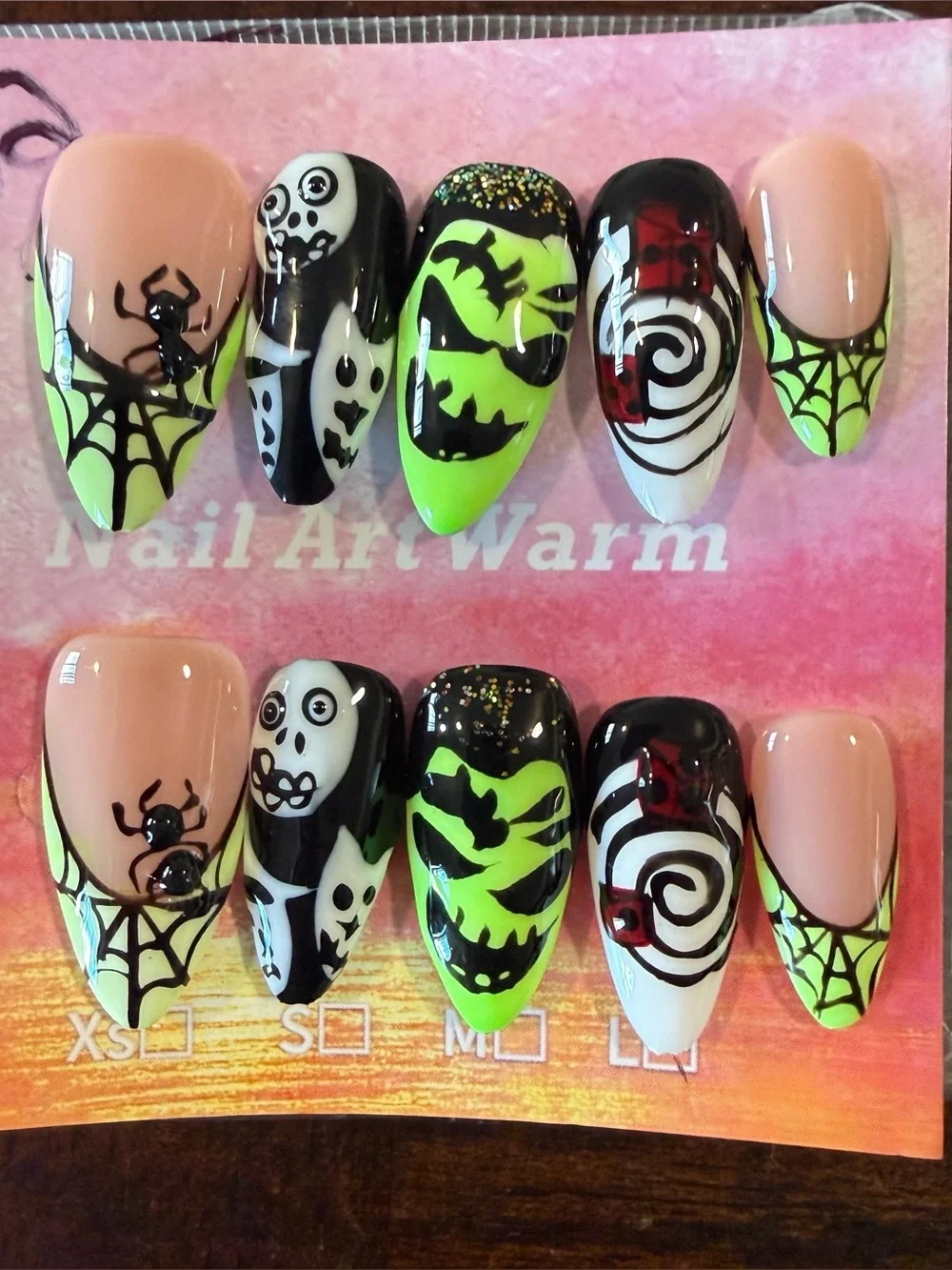 Halloween Press On Nails, Large